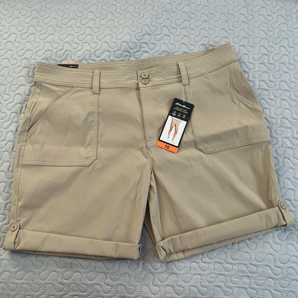 Eddie Bauer rolled hem Bermuda shorts stretch UPF casual plus 16 adjustable - Picture 6 of 9